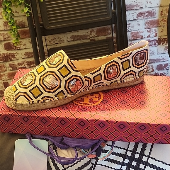 Tory Burch Shoes - Tory Burch Yellow and Pink Espadrilles Vibrant Design